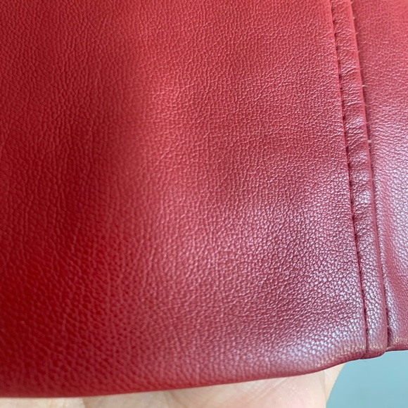 Zara mini skirt red leather (simili) large - Picture 6 of 7